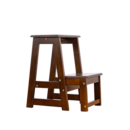 บันไดไม้ยางพารา 2 ขั้น ประกอบส่ง Evergreen Furniture SLST-55  40x43x55ซม. สีน้ำตาลเข้ม_1